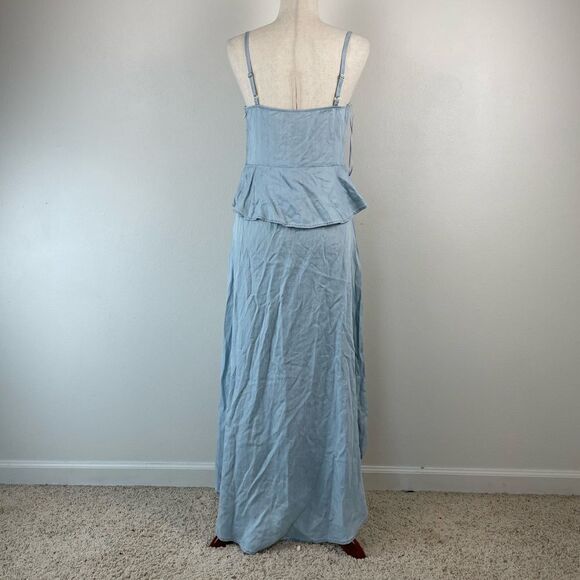 Guess Light Blue Lyocell Midi Dress Size M EUC - Picture 5 of 9